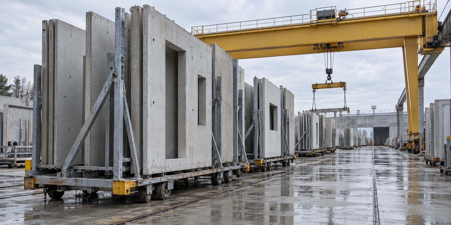 Wielen voor prefab beton en elementenbouw
