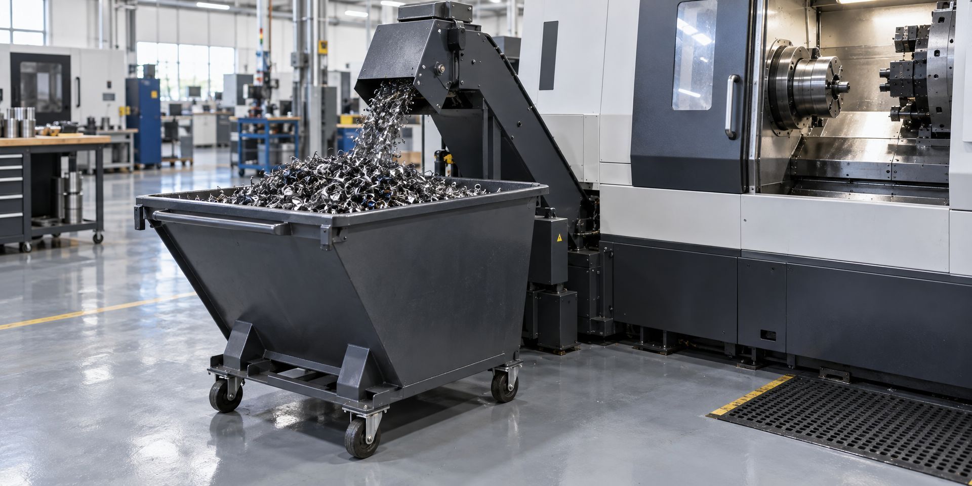 Wielen voor spaan- en industriële afvalkarren