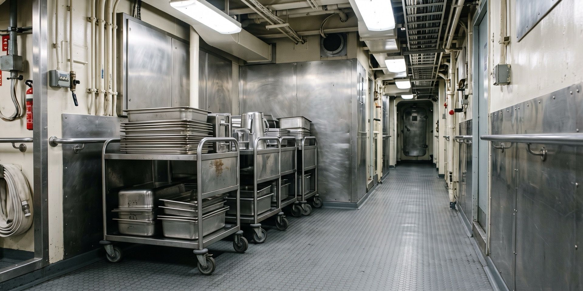 Wielen voor transportkarren aan boord