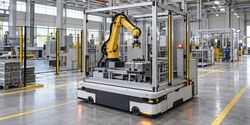 Wielen en stelvoeten voor verrijdbare robotcellen